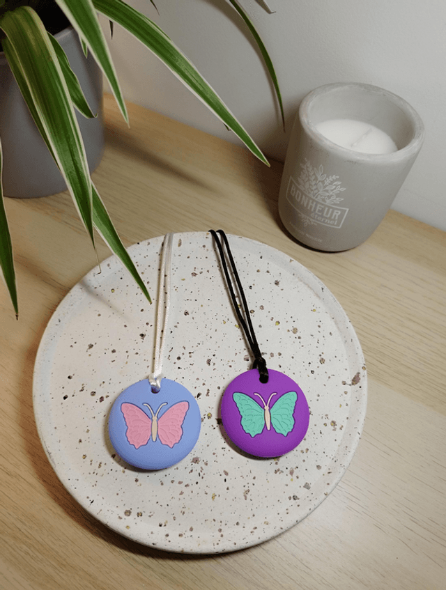 Pendentif Papillon en silicone | Collier sensoriel à mastiquer, machouilleurs | TDAH, TSA, Dys