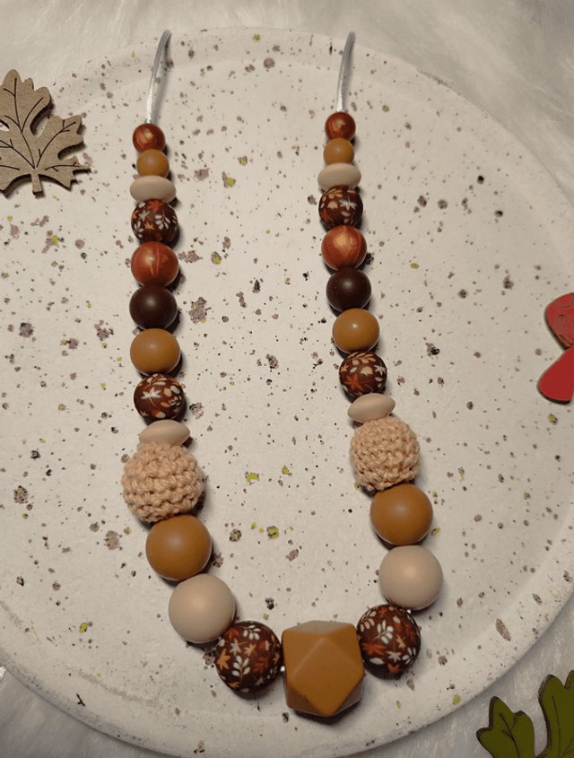 Retro Automnal - Collier d'allaitement et de portage et de dentition