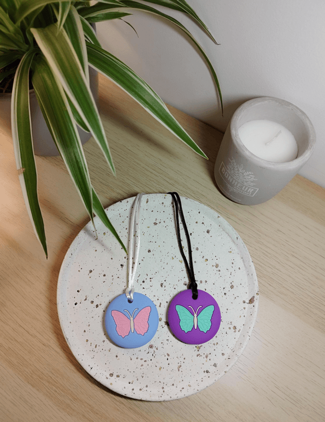 Pendentif Papillon en silicone | Collier sensoriel à mastiquer, machouilleurs | TDAH, TSA, Dys