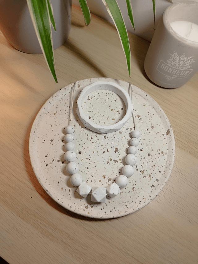 Poussière d'étoiles - Collier d'allaitement, de portage et de dentition en silicone 