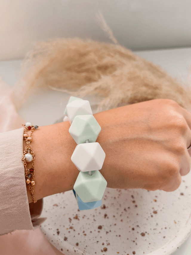 Azur - Collier d'allaitement, de portage et de dention waterproof 