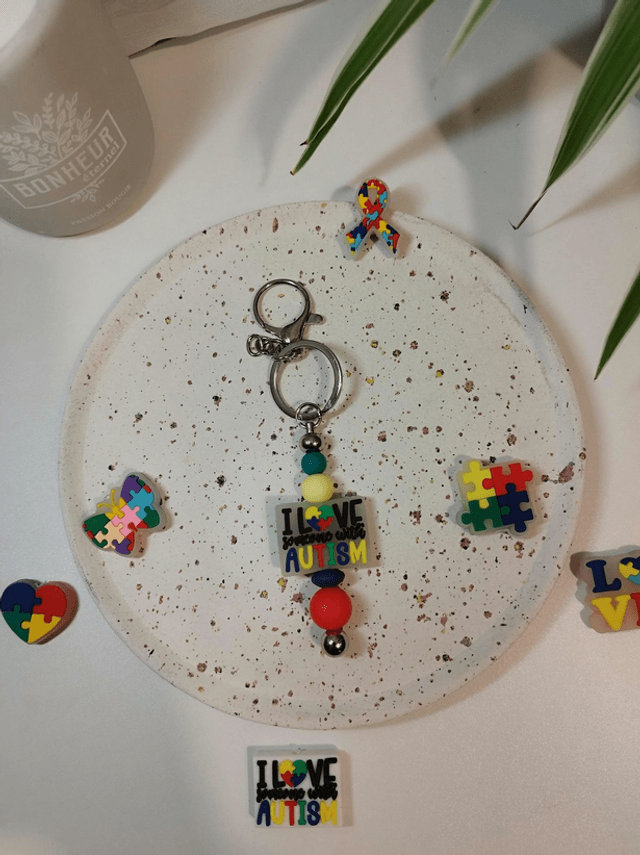 Sensibilisation Autisme  Accessoire personnalisés – Stylo, Porte-clés, Porte-badge, Collier