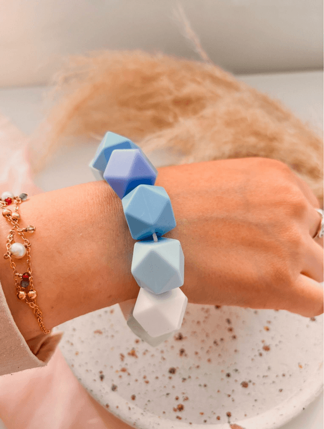 Azur - Collier d'allaitement, de portage et de dention waterproof 