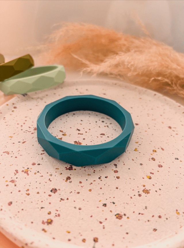 Bracelet jonc diamant en silicone souple 