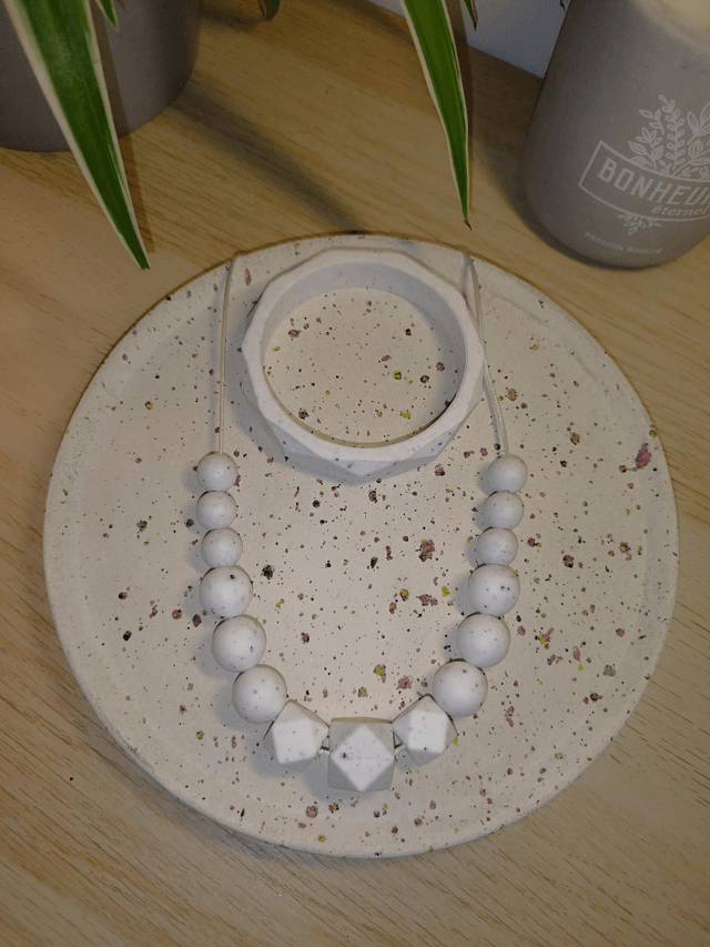 Poussière d'étoiles - Collier d'allaitement, de portage et de dentition en silicone 