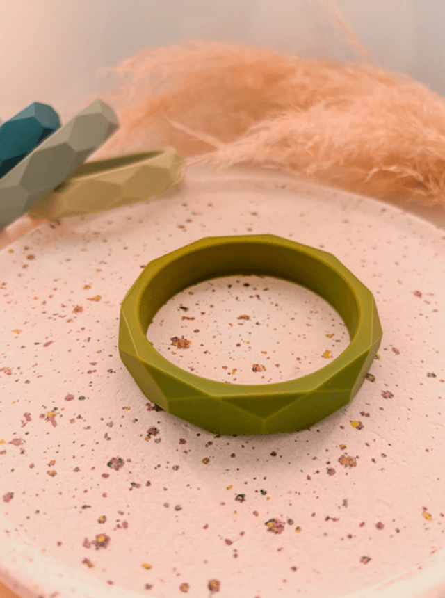 Bracelet jonc diamant en silicone souple 