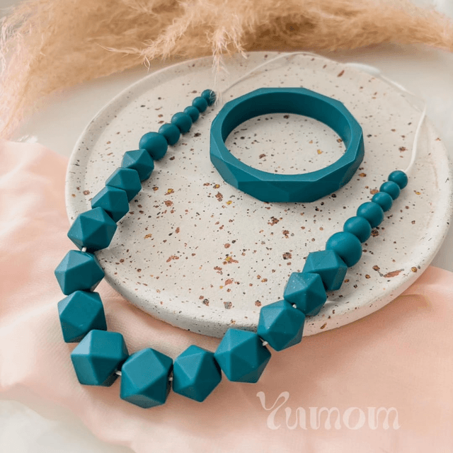 Blue Lagoon - Collier d&#039;allaitement, de portage et de dentition 